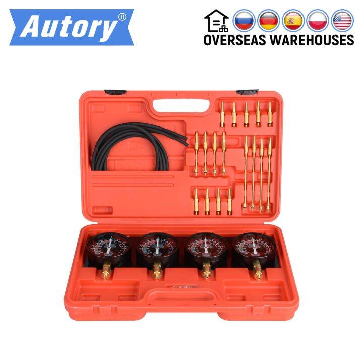 Motorcycle Fuel Pump Carburetor Vacuum Pressure Gauges Test Synchronous