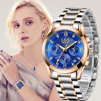 LIGE 2022 New Gold Watch Women Watches Ladies Creative Steel Womens Bracelet Watches Female Waterproof Clock Relogio Feminino