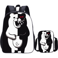 Danganronpa: Trigger Happy Havoc Cartoon Boy And Girl Backpack 16 Inch Schoolbag For Elementary School Students Small Satchel 2Pcs Large Capacity