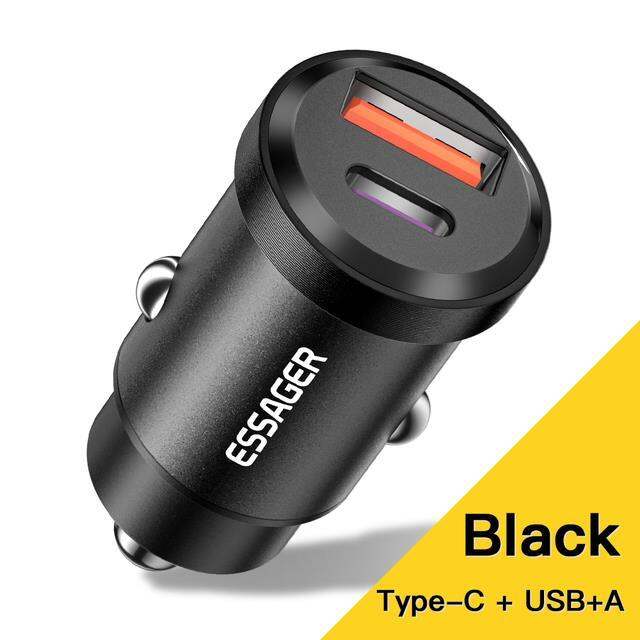 essager-ที่ชาร์จแบตในรถชาร์จเร็ว30w-usb-c-สำหรับ-xiaomi-iphone-14-13หัวเว่ย-oneplus-poco3-redmi-type-c-เครื่องชาร์จโทรศัพท์ในรถเบา