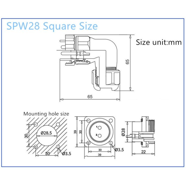 cw-sp28-ip68-elbow-flange-waterproof-connector-2-3-4-5-6-7-9-10-12-14-16-19-22-24-26-pin-electric-plug-socket