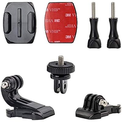 Adhesived Curved &amp; Flat Mounts With Buckle, 1/4 Screw Thread With Thumb Screw, Compatible With Gopro 11 And Other Action Cameras