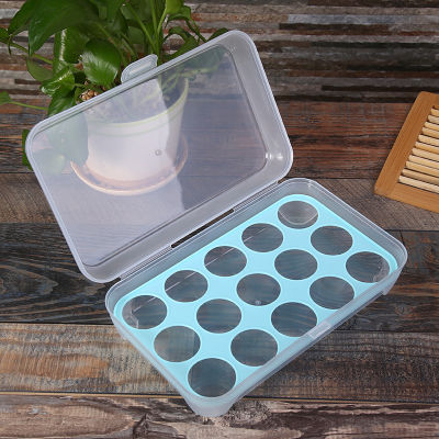 Portable Fresh Keeping 15 Grid Transparent Egg Refrigerator Storage Outdoor Anti-collision Plastic Egg Box Food Container