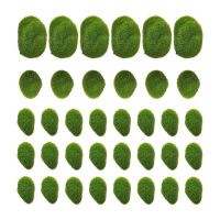 36 Pieces 3 Size Artificial Moss Rocks Decorative, Green Moss Balls for Floral Arrangements Gardens and Crafting