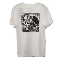 THE NORTH FACE/ North เสื้อยืดคอกลมแขนสั้นผู้ชาย,ผ้าคอตตอนสีสันสดใสสำหรับฤดูร้อน