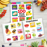 (?เก็บโค้ดลด10%)หนังสือ 100 First Fruits &amp; Vegetables (Board Book)