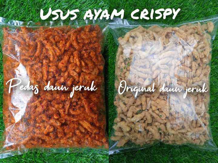 Keripik Usus Ayam Crispy Rempah Sultan Pedas Daun Jeruk Original Daun