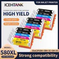 Icehtank 580 XL PGI 581สำหรับ Canon PGI580 580XL CLI 581XL ตลับหมึก Pixmatr7550 TR8550 TS6150 TS6151 TS8150เครื่องพิมพ์ TS9150