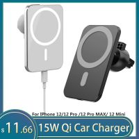 15WCar Charger Type C ศัพท์มือถือ Magsafing Wireless Charger Car Mount Magnetic Holder สำหรับ 12 Pro Car Charging