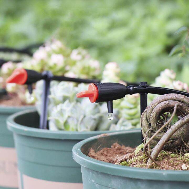 20PCS Garden Drip Irrigation Dripper Nozzle Flow Adjustable Anti