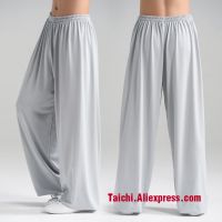 Tai Chi Pants Kung Fu Martial Art Pants Yoga Pants Gray White Red Blue Pink Black Free Shipping