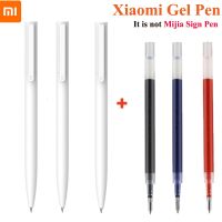 【living stationery】 Xiaomi Mijia ปากกาหมึกเจล MI ปากกาปากกาลงชื่อ9.5มม. เรียบสวิสหมึกเติมญี่ปุ่น MiKuni (สีดำ/ สีฟ้า) ปากกาลูกลื่น
