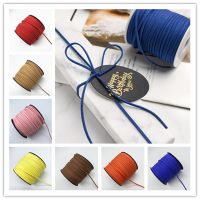 New 5yards 3mm Flat Faux Suede Braided Leather Lace Cord Korean Velvet Leather Handmade Thread String Rope for Jewelry Making