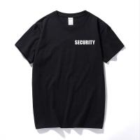 Security Mens Tshirt Event Staff Black Double Sided Quality Cotton Men T Shirts Men
