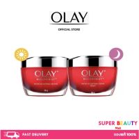 Flash Olay โอเลย์ รีเจนเนอรีส กระปุกแดง ครีมสูตรลดเลือนริ้วรอย [ขายแยกชิ้น]  เดย์/ไนท์ 50g ไมโคร-สกัลป์ติ้ง บำรุงผิวหน้า