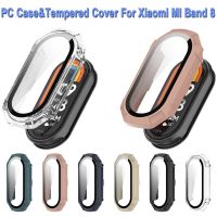 1PC Full Coverage Case For Xiaomi Mi Band 8 Watch Cover+Tempered Glass Screen Protector Shell For Xiaomi Mi Band 8 Accessories Smartwatches