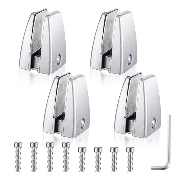 4 Pieces Sneeze Guard Bracket Support Aluminum Alloy Sneeze Guard Clamp