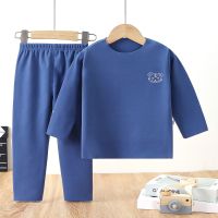 [COD] Childrens velvet underwear set baby traceless warm boy home clothes childrens autumn and winter new wholesale