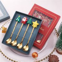 New Year 2023 Metal Christmas Spoons Xmas Party Tableware Ornaments Christmas Decorations for Home Navidad 2022 Noel Xmas Gift