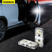 Baseus 4ชิ้น6 LEDs รถเปิดประตูไฟเตือนความปลอดภัยป้องกันการชนกันไฟแฟลชไร้สายสัญญาณแม่เหล็กโคมไฟ