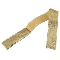 Glitter spool Christmas tree ribbon bandage candy box present gift party Halloween Christmas decoration 200 x 5 cm 20 g (gold)