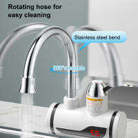 Water Heater Shower 220V Kitchen Faucet EU Plug Tankless Water Heater 3000W Digital Display For Country House Cottage