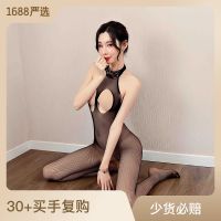 Long Night Sexy Underwear Womens One-Piece Open Gear Fishnet Clothes See-Through Uniform Temptation Night Lost Hair 245