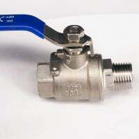 1/2" BSPT Female to Male 304 Stainless Steel 2-Piece Type Ball Valve Full Port Water Steam 2.5Mpa