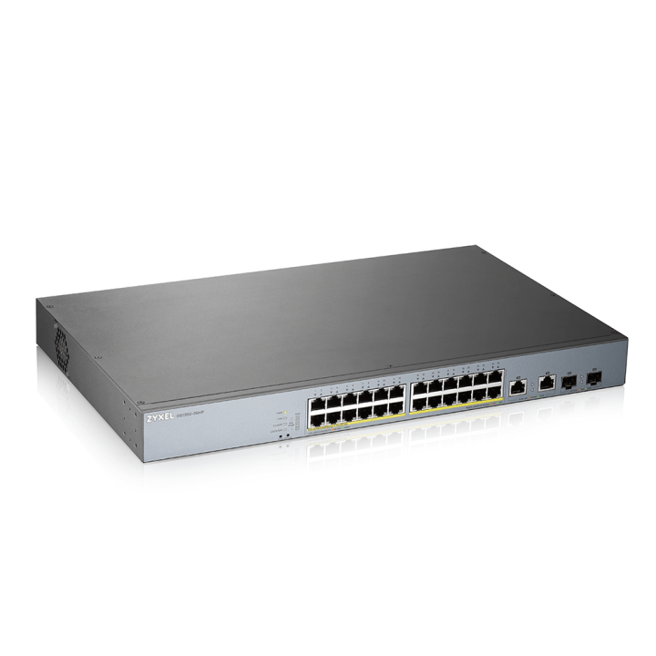 zyxel-smart-managed-switch-for-surveillance-support-with-poe-gs1350-26hp-เน็ตเวิร์กสวิตช์-รับประกัน-3ปี