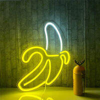 LED Neon Light Sign USB Powered Party Wall Hanging Neon Light Banana Shaped LED Neon Lamp for Home Bedroom Wall Decoration Gift