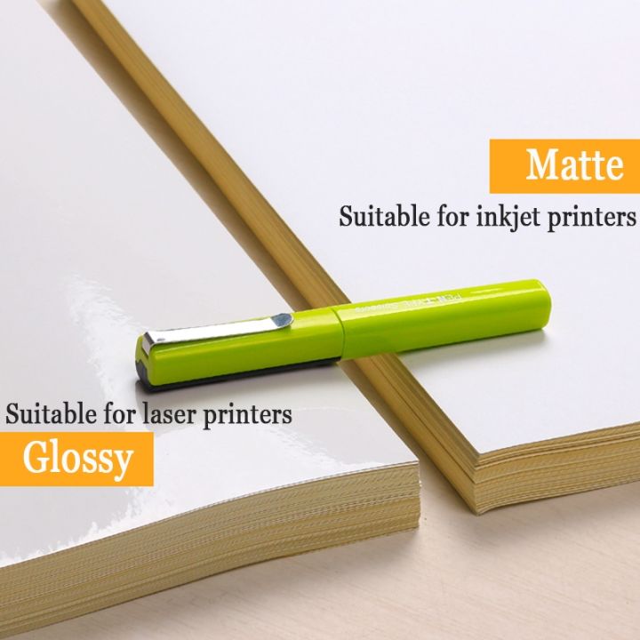 a4-a5-white-self-adhesive-sticker-matte-glossy-lable-paper-sheet-for-inkjet-printer-laser-printers