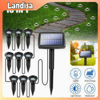 10 In 1 Solar Led Spot Light 500mah Battery Landscape Lamps For Outdoor Gardens Courtyards Lawns Decor