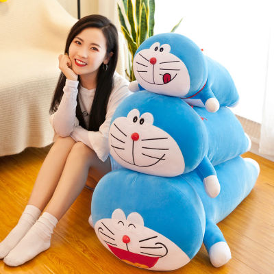 Multi-size Cute Soft Cartoon Lying Long Strip Doraemon Cat Plush Doll Stuffed Toy Sleeping Hug Pillow Kid Boy Girl Birthday Gift Home Decoration