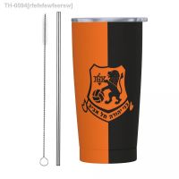 ◑ rfefefewfeerew Bnei Yehuda Tel Aviv Isolado Copo 20oz Copo com Tampas e Palhas Aço Inoxidável A Vácuo Caneca De Viagem Café