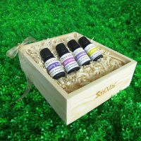 New Year Gift Set ชุดกิ๊ฟเซ็ท ชุดของขวัญ ปีใหม่ คริสต์มาส ชุดน้ำมันหอมระเหย อโรม่า Essential Oil For Women Set 1 (กลิ่นสำหรับผู้หญิง 1) 10mlX4 ในกล่องไม้สน (Pine Box)