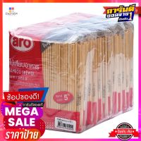 เอโร่ ไม้เสียบอาหาร ขนาด 5 นิ้ว 120 กรัมaro Bamboo Skewers 5 inch 120g