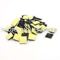 50 Pcs Plastic 4 Way Square Self-adhesive Cable Tie Base Holder Cable Management