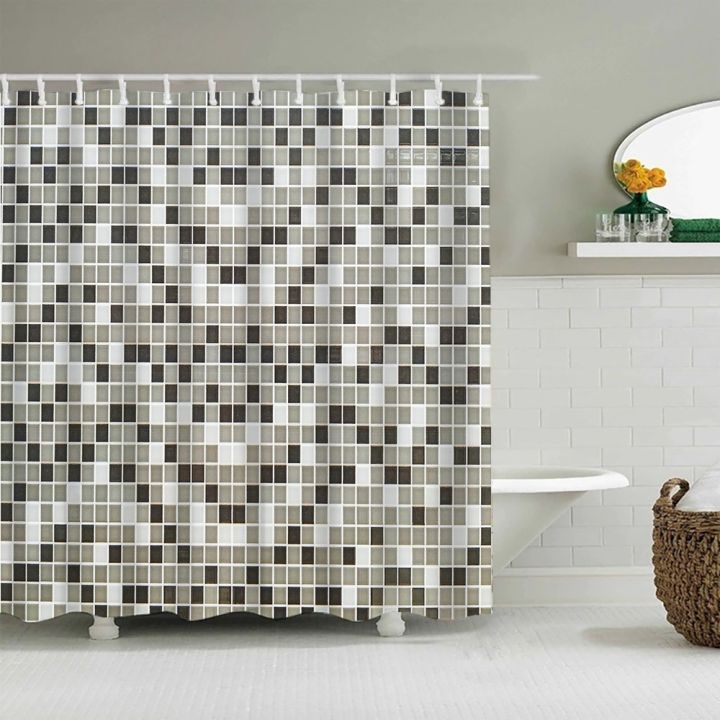 baltan-home-ly1-mosaic-tile-lattice-influencer-bathroom-storage-cleaning-shower-curtain-thickened-dirt-resistant-waterproof-polyester-shower