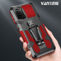 Vantime สำหรับ Xiaomi Poco F3 คลิปหนีบเข็มขัดขาตั้งเกราะกันกระแทกแบบ Heavy Duty Full Body Protection Case