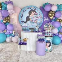 【HOT】♛ 161Pcs Aladdin Theme Garland Arch Set Baby 0-9 Years Birthday Shower Decorations