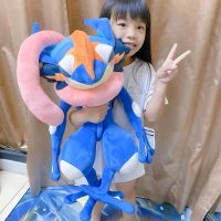 OuYunTingM 70Cm Greninja ของเล่นตุ๊กตา Pokemon Peluche Froakie Evolution Black Greninja Doll Collection กบตุ๊กตายัดไส้คริสต์มาสของขวัญวันเด็ก