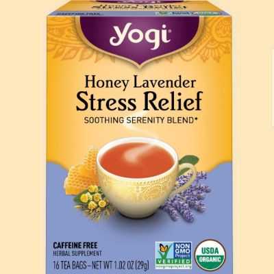 Premium for U📌ชา YOGI TEA STRESS&amp;RELIEF TEA BOX ชาสมุนไพรออแกนิค Bed time หลับสบาย นำเข้าจากอเมริกา📌 Honey Lavender