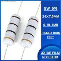 ◙ 10pcs 5w 5 Metal oxide film resistance 0.1R-1MR ohm resistance Watts5 Precision5 Various specifications are available resistenc