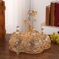 【YF】 Luxury Divided Fruit Serving Tray Organizer Snacks Bowl for Wedding Counter