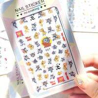 10 Packs of Stitch Cartoon Cat Mouse Squirrel Nail Stickers Nail Decorations DIY Nail Accessories Press On Nails