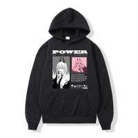 Japanese Anime Chainsaw Man Power Hoodie Men Manga Unisex Hooded Sweatshirts Harajuku Streetwear Pullover Oversized Tracksuit Size Xxs-4Xl