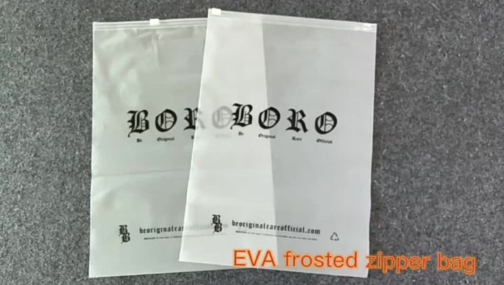 EVA frosted zipper bag packaging bag plastic ziplock bag clothing zipper  bag spot printed logo frosted bag