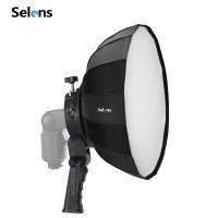 Selens ร่มแบบพาราโบลาแผ่นกระจายแสง Softbox กับ S-Type ตัวยึดสำหรับ Photo Studio 65ซม.(25.5นิ้ว)