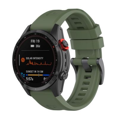 สำหรับ Garmin Fenix 7S สายนาฬิกาข้อมือซิลิโคนแบบปลดได้อย่างรวดเร็ว (สีขาว)