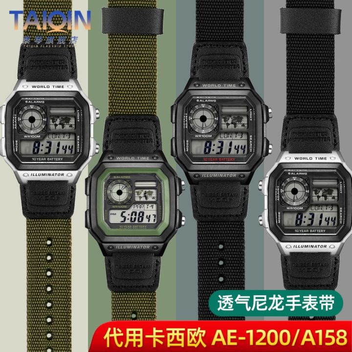 suitable-for-casio-3299-small-square-ae-1200-1300-w-216h-a158-f91w-nylon-watch-strap